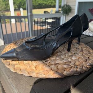 Elegant H&M Black Mesh Women's Heels, sz 10